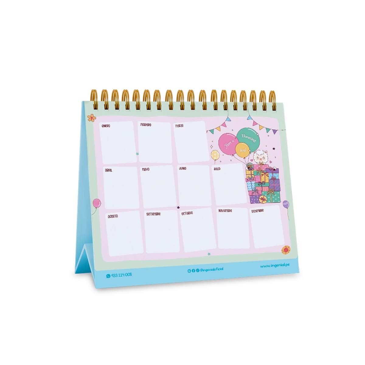 INGENIAL - Organizador mensual Llami Felicidad