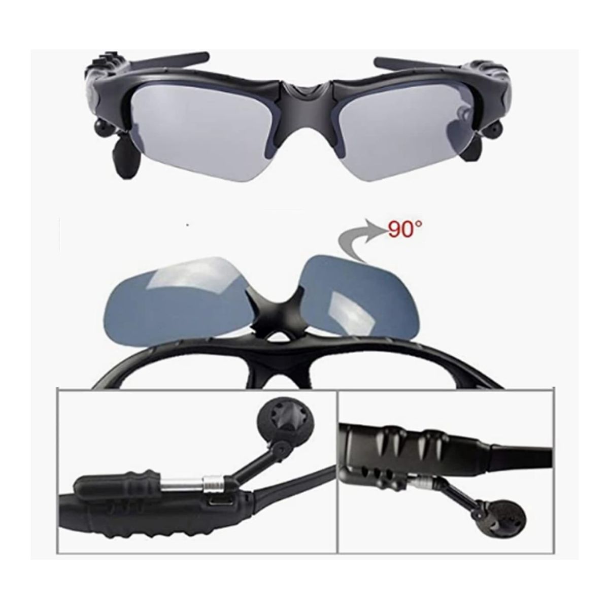 GENERICO - Lentes de sol deportivos con audifonos Bluetooth