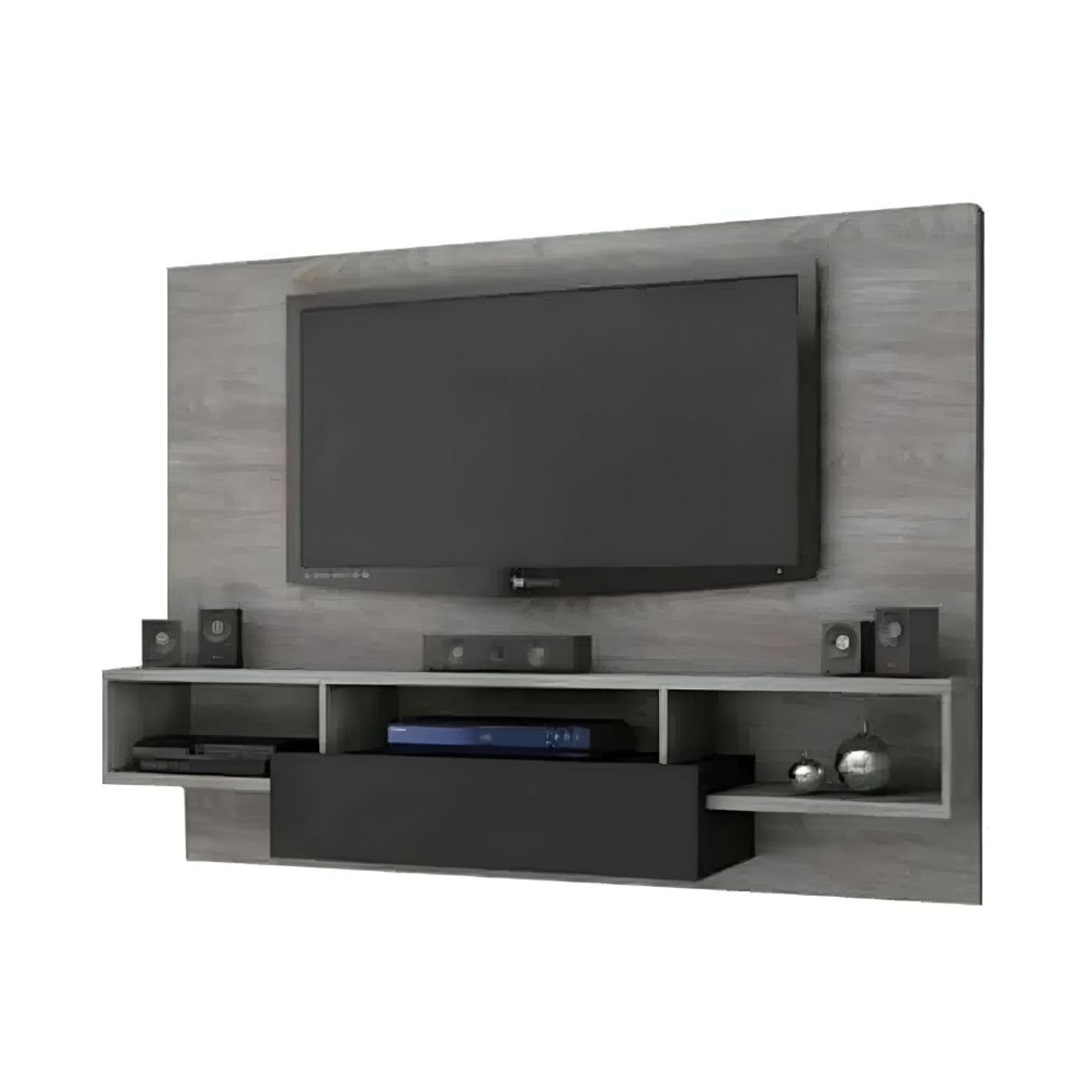 HOGAR & SPACIOS - HYS CENTRO DE ENTRETENIMIENTO MICHELLE GRIS PIZARRA