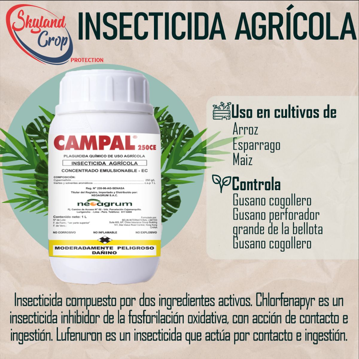 GENERICO - CAMPAL 250CE 250mL  INSECTICIDA AGRÍCOLA
