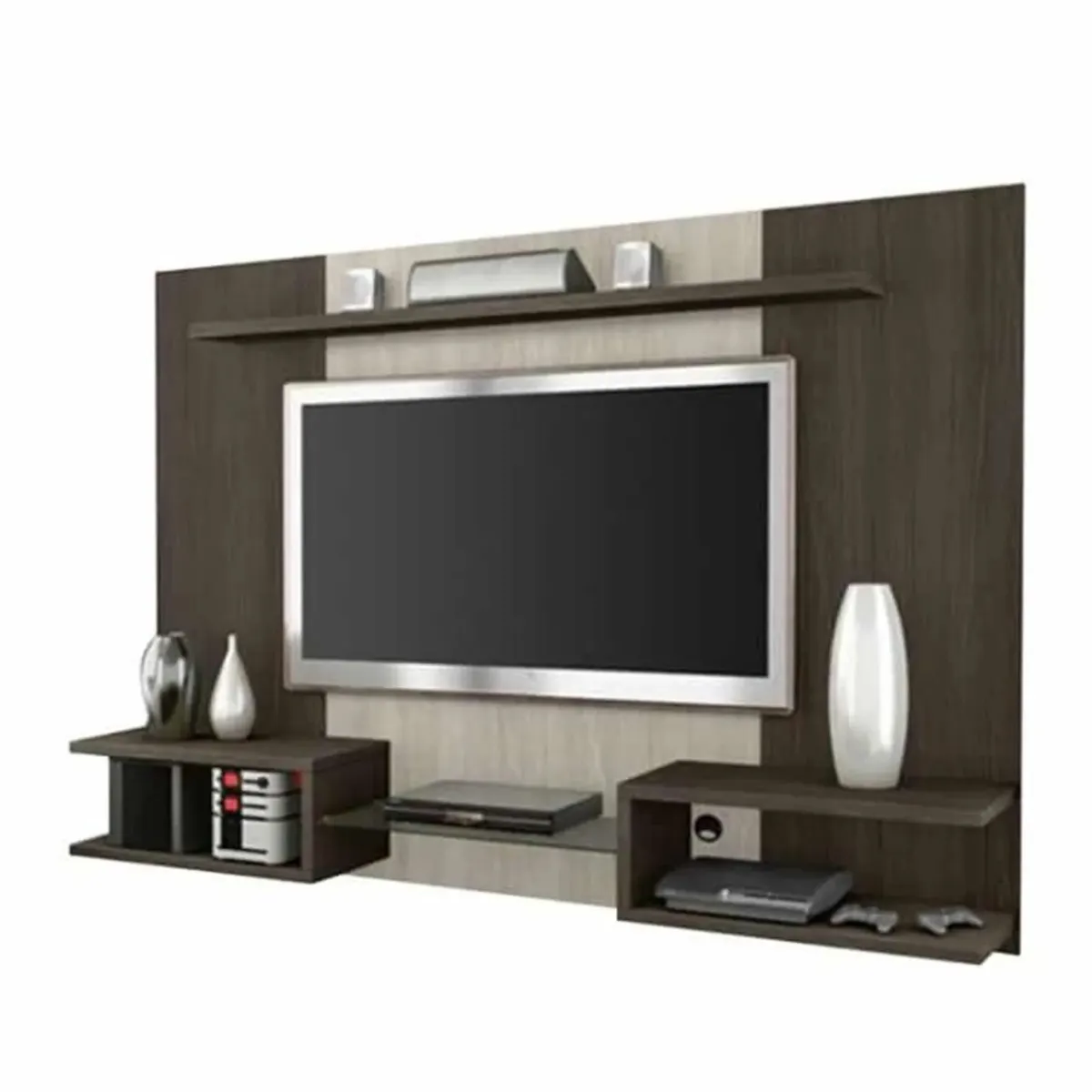 HOGAR & SPACIOS - HYS CENTRO DE ENTRETENIMIENTO DOMU HASTA 42 MARRON OSCURO