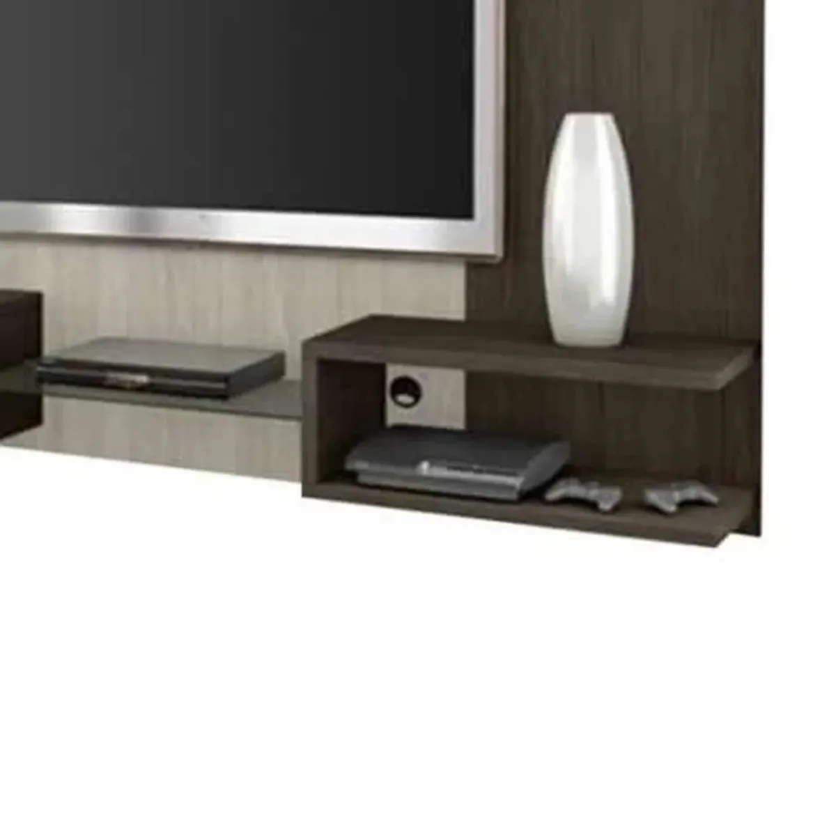 HOGAR & SPACIOS - HYS CENTRO DE ENTRETENIMIENTO DOMU HASTA 42 MARRON OSCURO