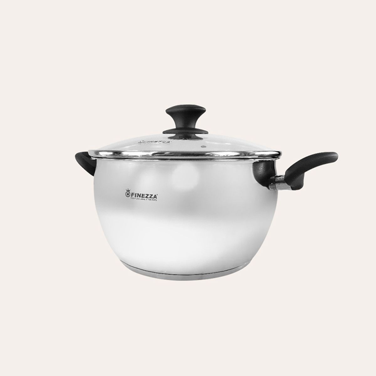 FINEZZA - Juego de ollas de acero inoxidable de 8 piezas