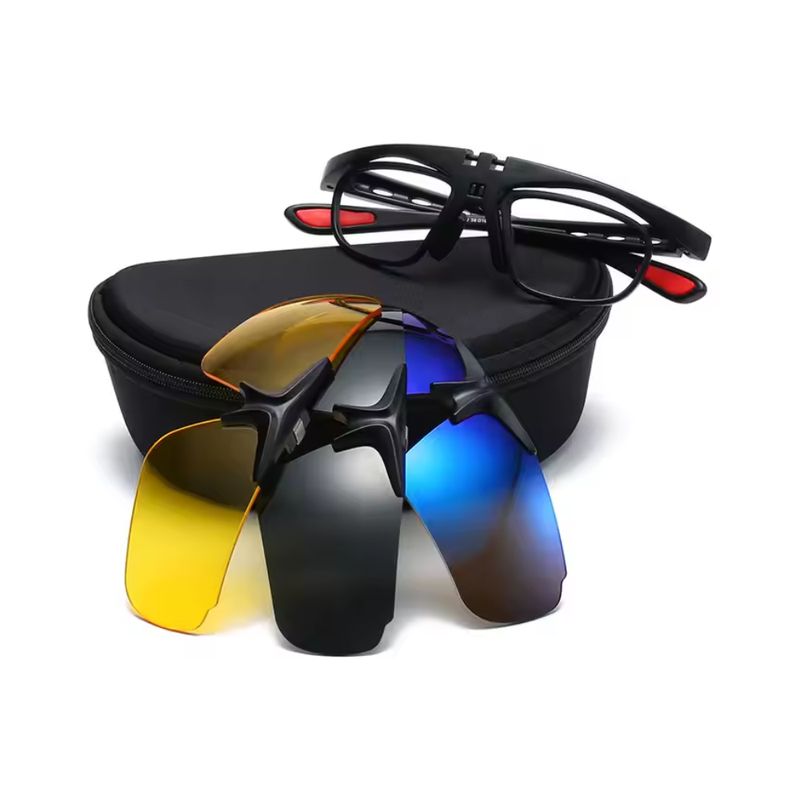 GENERICO - Lentes de sol deportivos polarizadas, 4 en 1, bluetooth