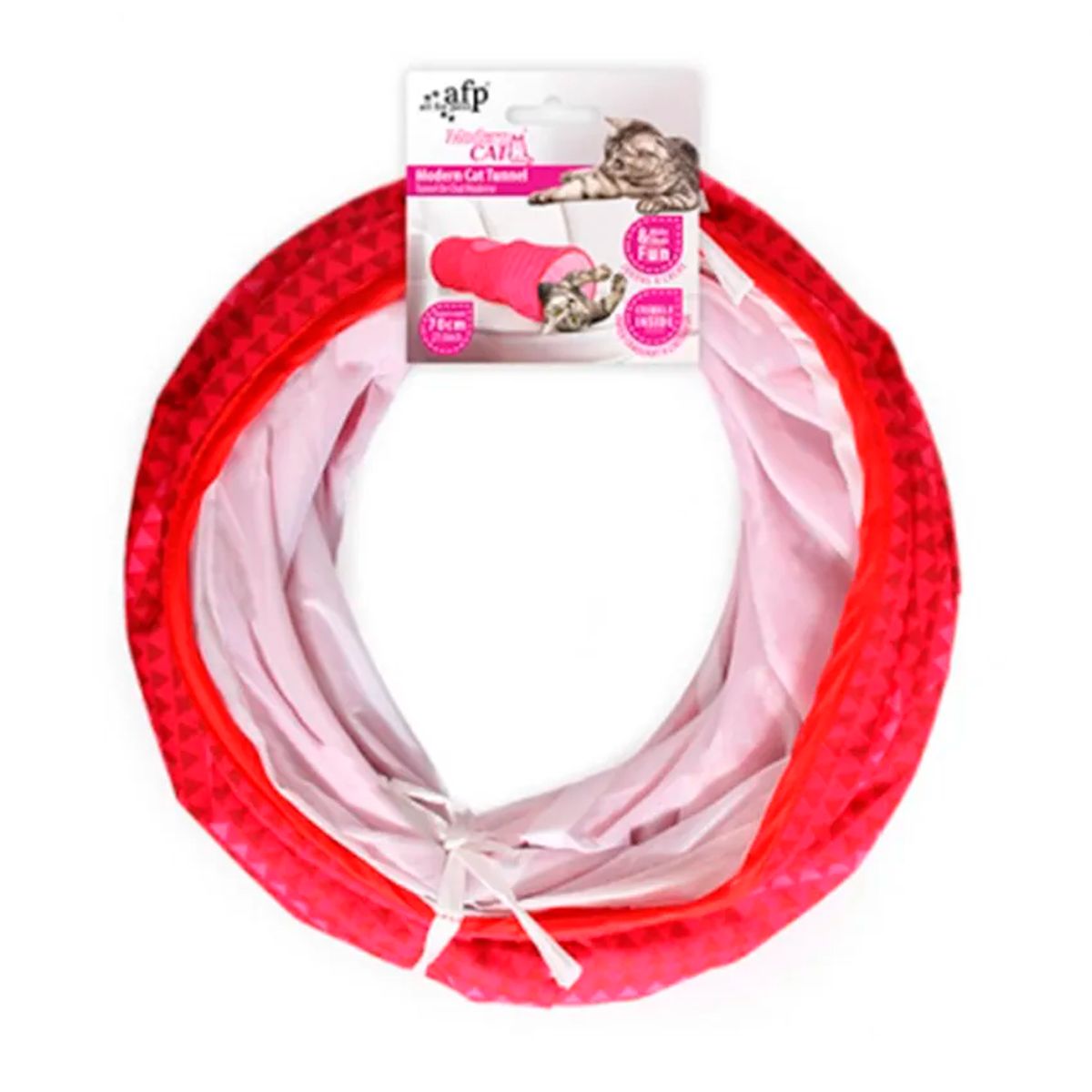 ALL FOR PAWS - Túnel para gatos con diseño  Rosado