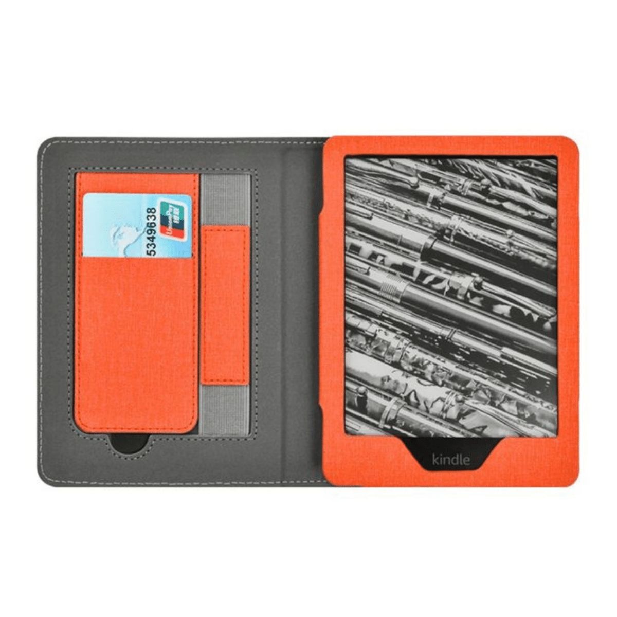 SHEEPBUSTER - Estuche Kindle Paperwhite 2021 6.8” Soporte y Correa de Mano Naranja
