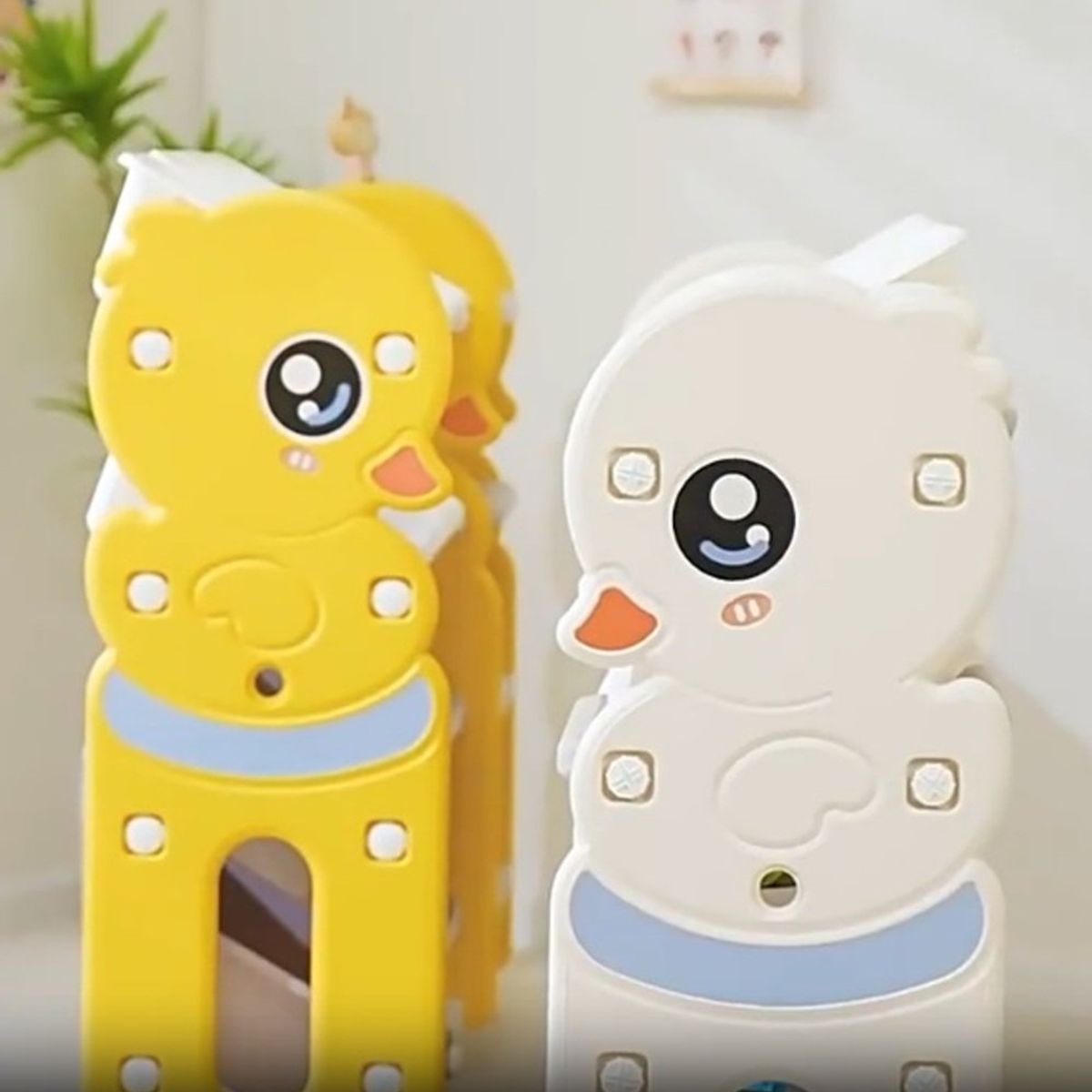 GENERICO - Estante Organizador De Juguetes Dormitorio Niños Hogar Amarillo+Ruedas