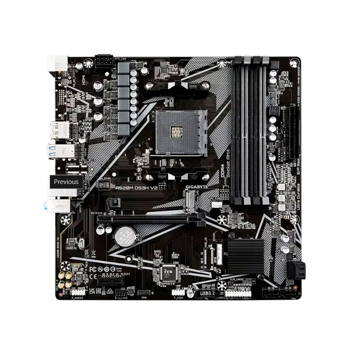 GIGABYTE - PLACA MADRE GIGABYTE CHIPSET AMD A520  AM4 DDR4 PN A520M DS3H V2