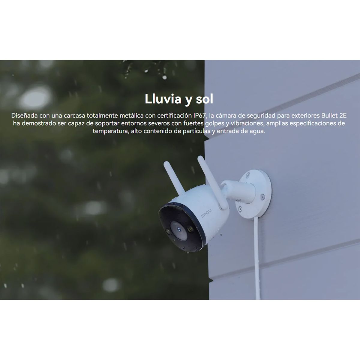 IMOU - Cámara de Vigilancia WiFi BULLET 2E 3MP Exterior Detección de personas