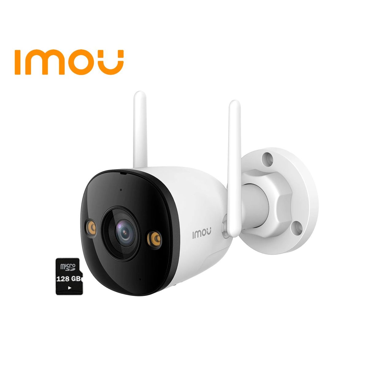 IMOU - Cámara Vigilancia WiFi BULLET 2E 5MP Visión Nocturna Exterior +SD128GB