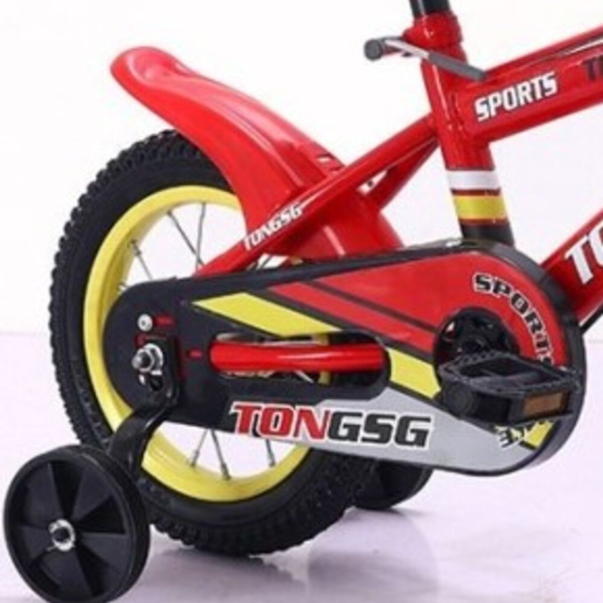GENERICO - Bicicleta Para Niños Aro 18 Ciclismo Infantil -Rojo/Amarillo