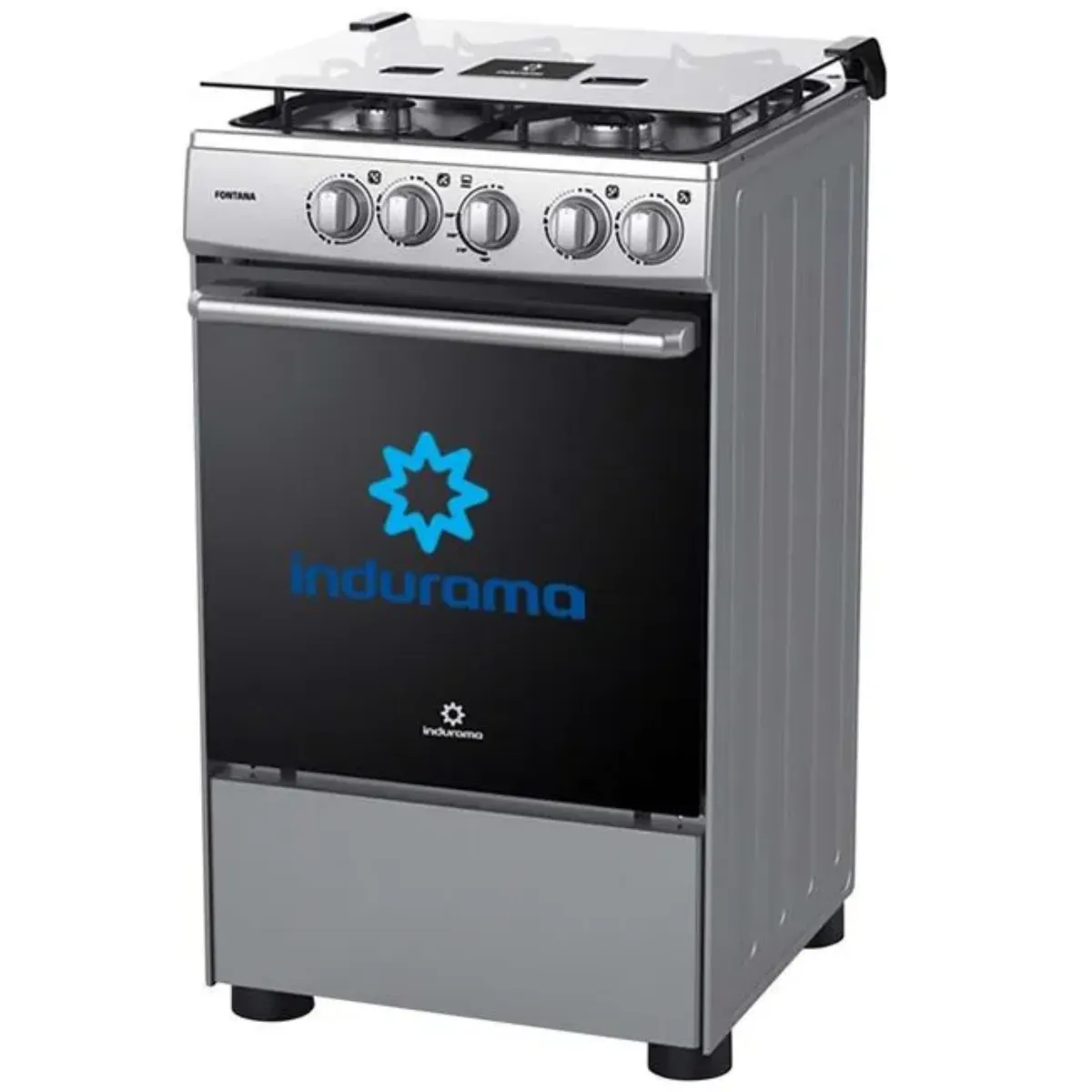 INDURAMA - Cocina a Gas INDURAMA 4 Quemadores FONTANA Gris