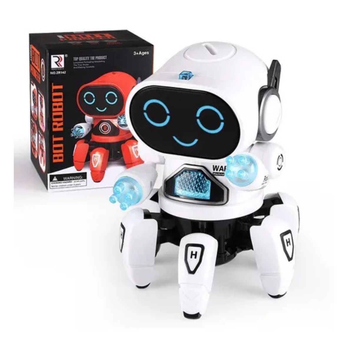 GENERICO - JUGUETE ROBOT INTERACTIVO CAMINA CON LUCES Y SONIDO NIÑOS