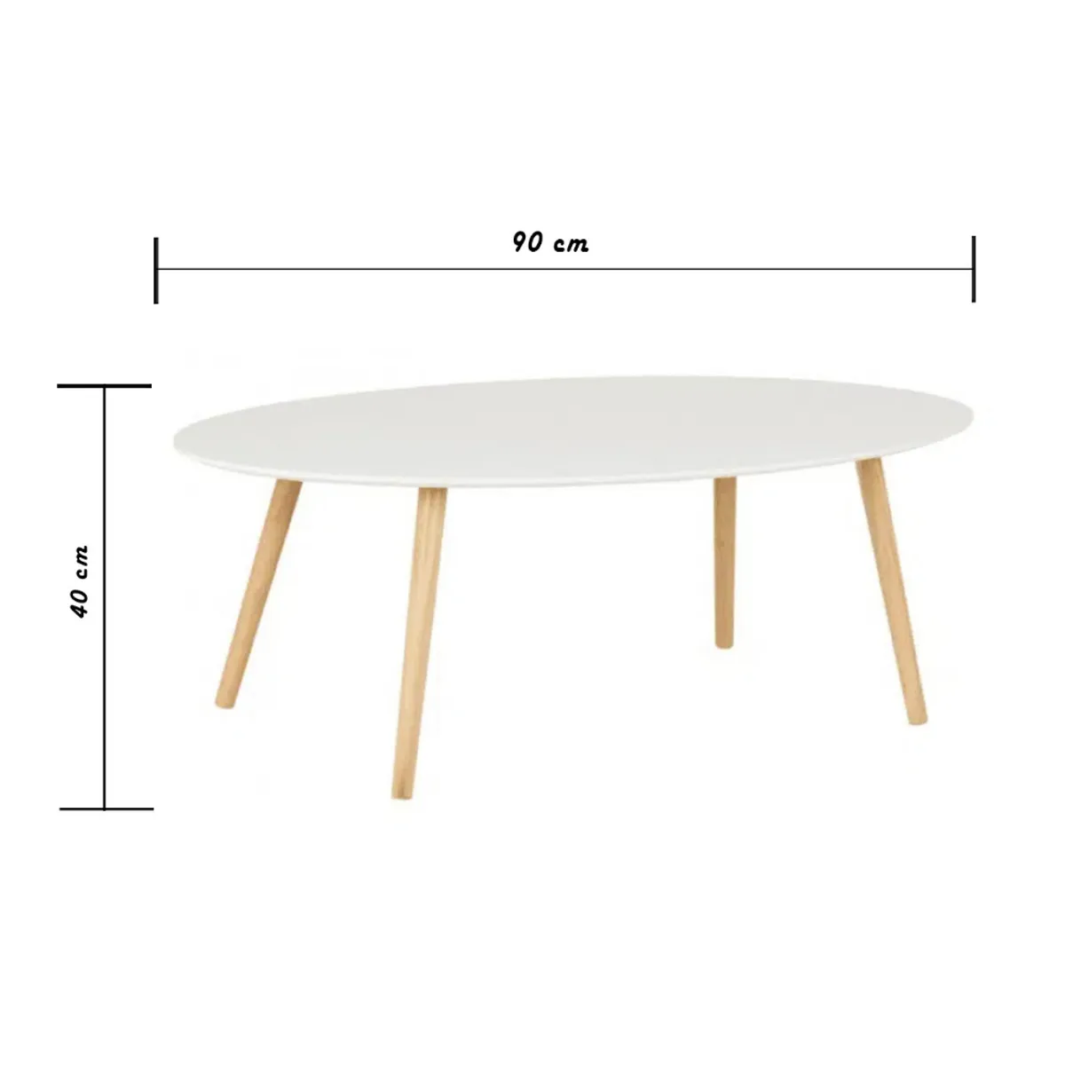 HOGAR & SPACIOS - HYS MESA CENTRO EGMONT BLANCO