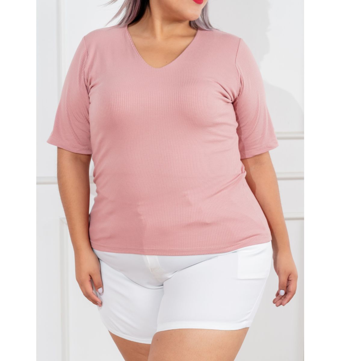 GENERICO - Polo básico mujer matilde cuello V