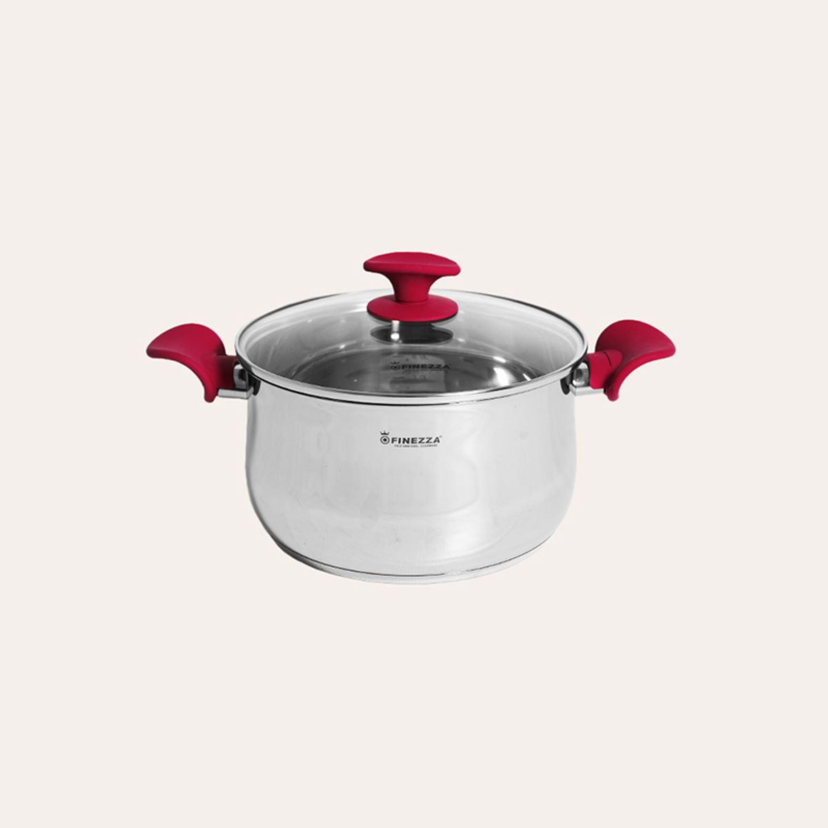 FINEZZA - Juego de ollas de acero inoxidable de 8 piezas