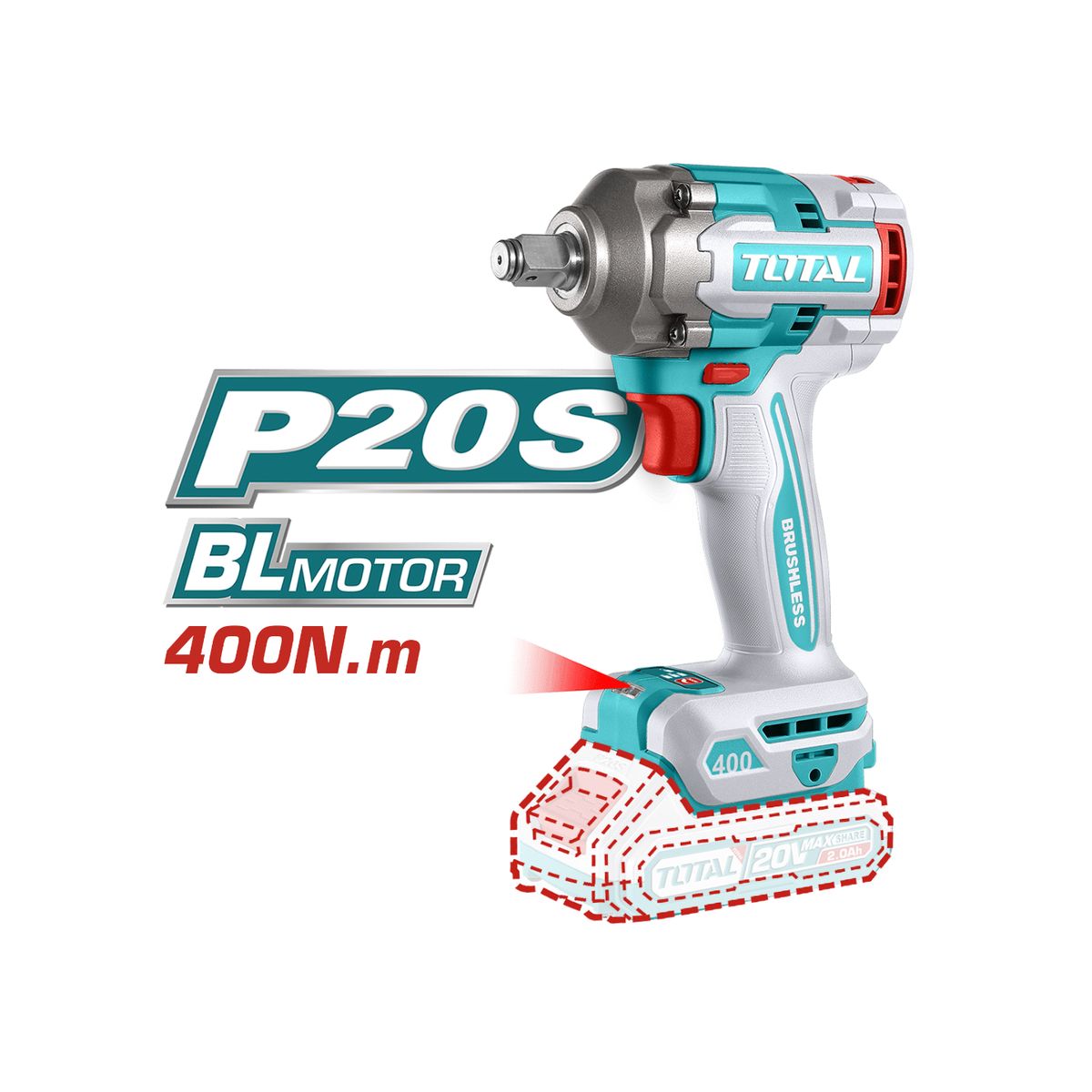 TOTAL TOOLS - Combo llave de impacto + pistola de calor + pulidora industrial Total