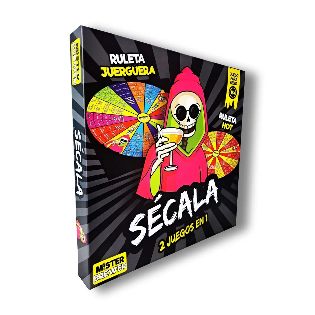 MR BREWER - SÉCALA - RULETA SHOT -  2 JUEGO EN  1 - JUERGO PARA TOMAR