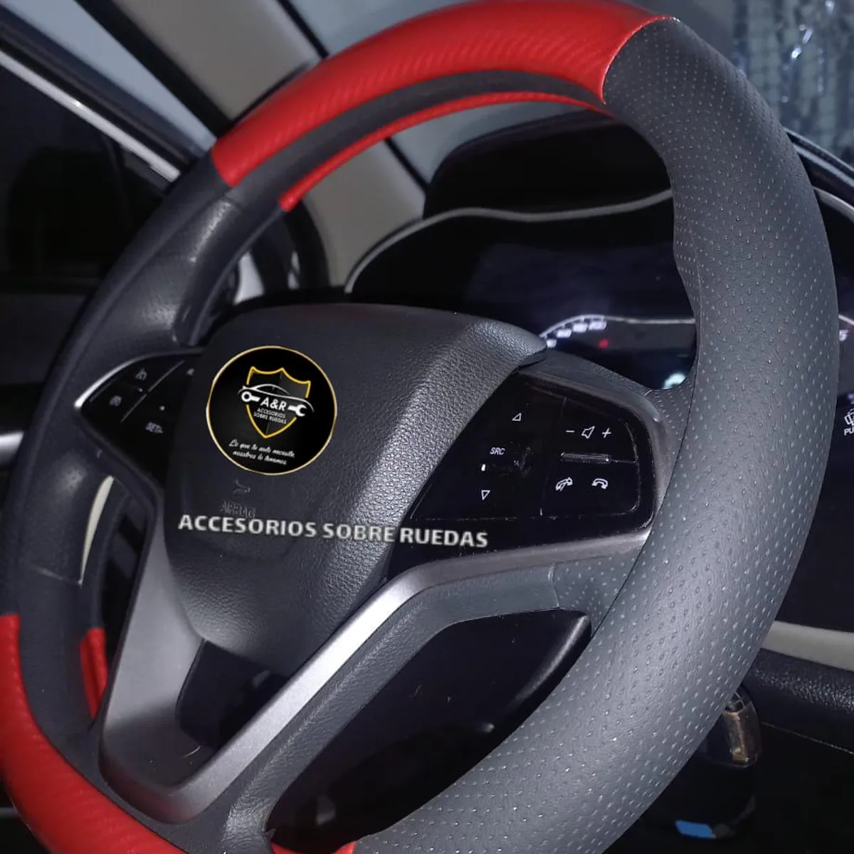 GENERICO - FUNDAS DE TIMON TIPO D ROJO CON NEGRO