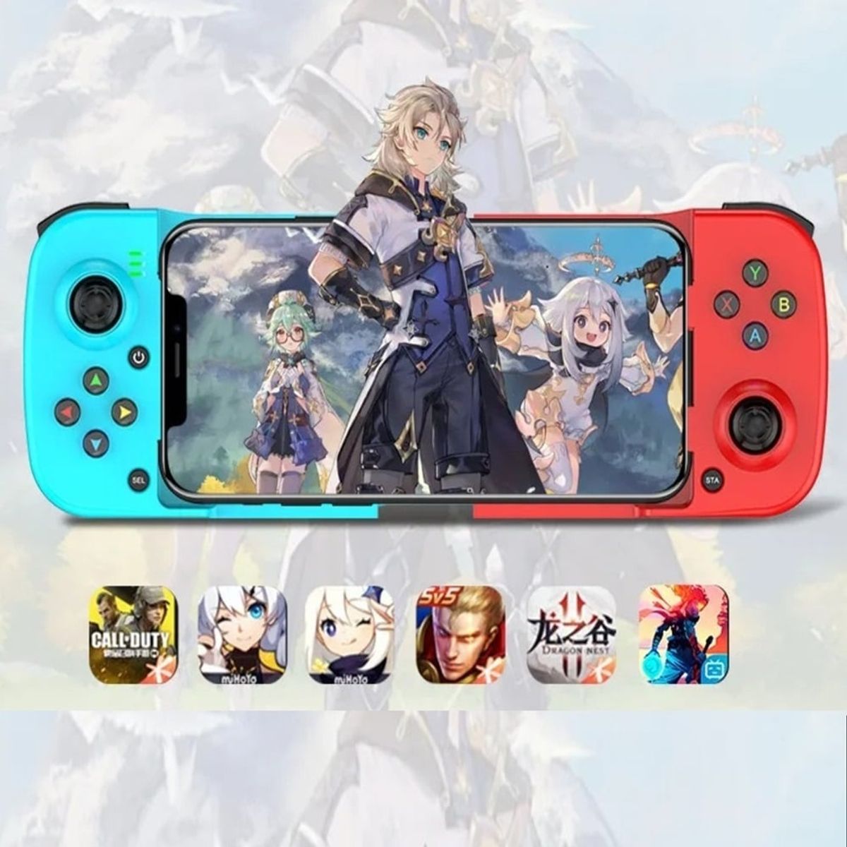 GENERICO - Gamepad Juego Móvil Expandible Bluetooth Android IOS Navidad Genieka