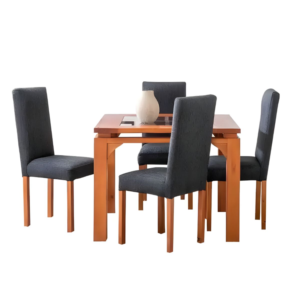 HOGAR & SPACIOS - HYS COMEDOR 4 SILLAS IRIS GRIS