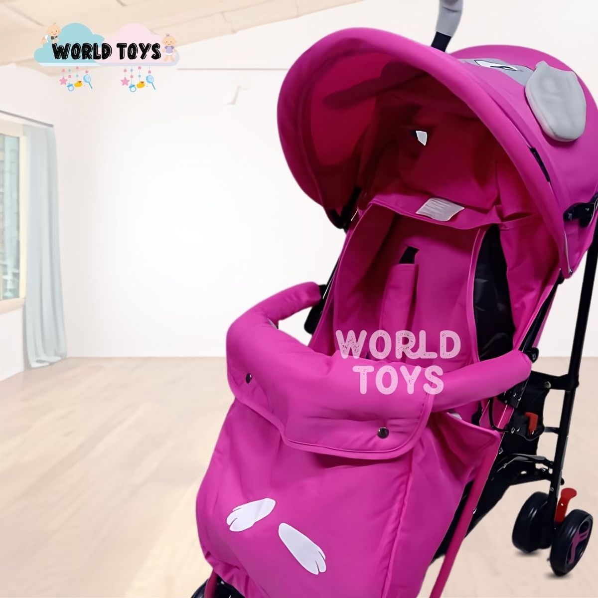 BABY - Coche Bastón con diseño «COPITO» Dark Pink