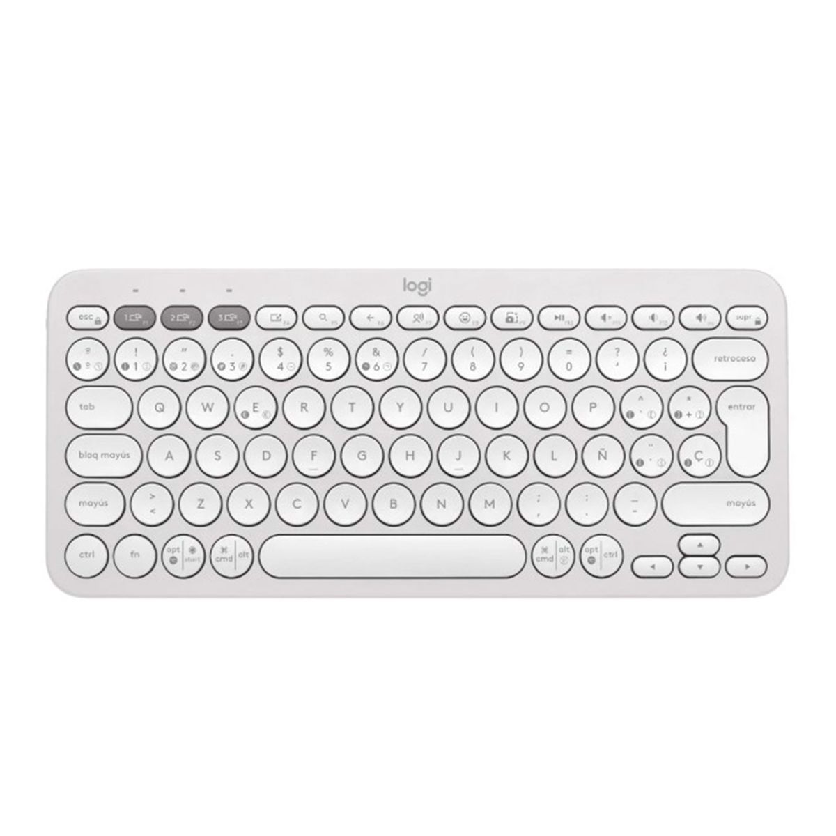 LOGITECH - TECLADO LOGITECH PEBBLE KEYS 2 K380S BLUETOOTH BLANCO PN 920-011784