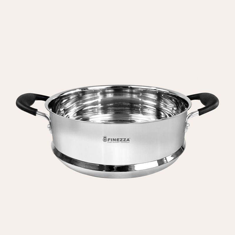 FINEZZA - Vaporera Finezza de Acero Inoxidable de 24 cm