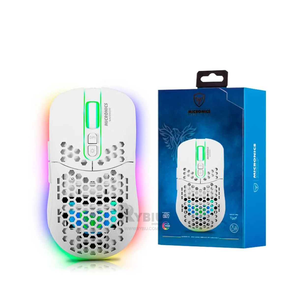 GENERICO - Raton con Tecnologia de Precision Blanco Y+Regalo Stickers