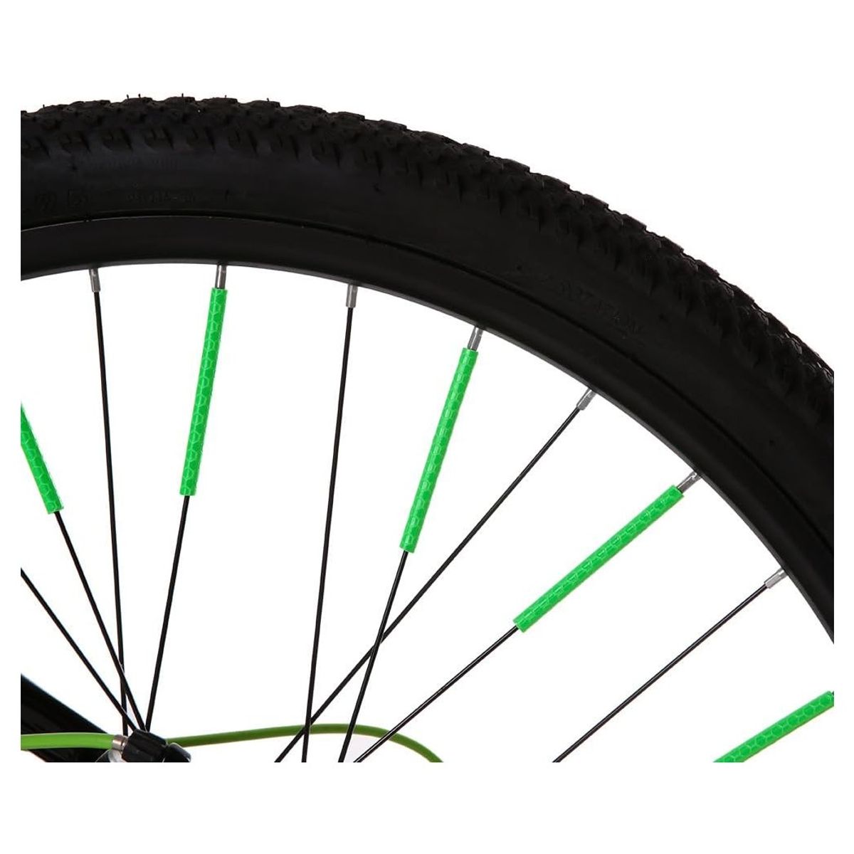 GENERICO - Pack 12u Tubo Reflectante Removible para Rayos de Bicicleta