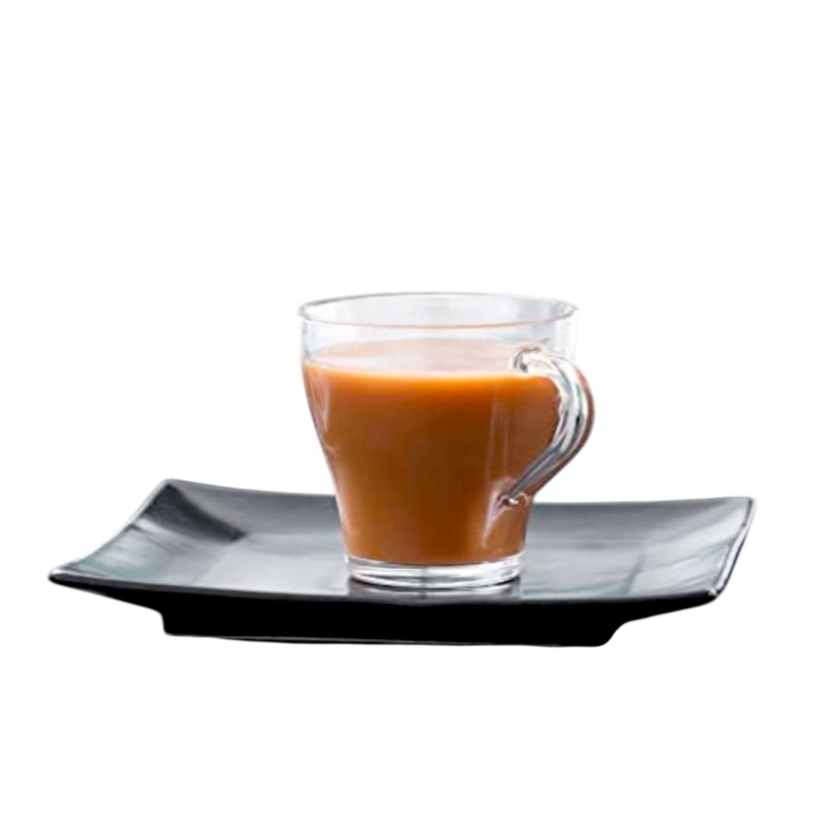 HYGGE - Juego de 6 Tazas de Vidrio Estilo Curvo 230 ml