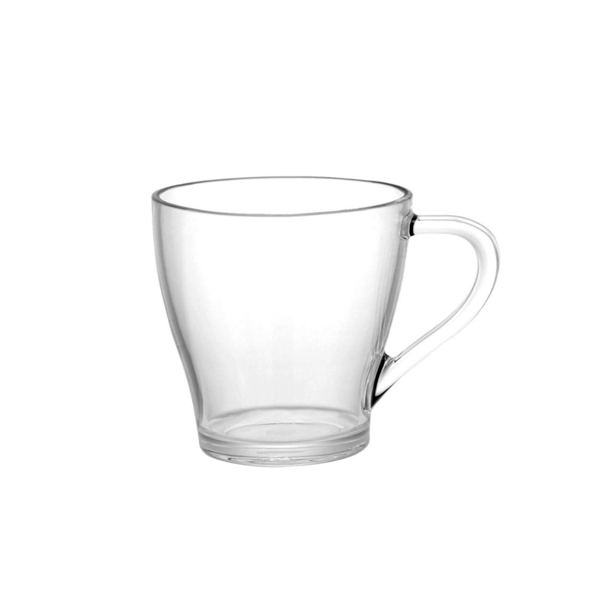 HYGGE - Juego de 6 Tazas de Vidrio Estilo Curvo 230 ml