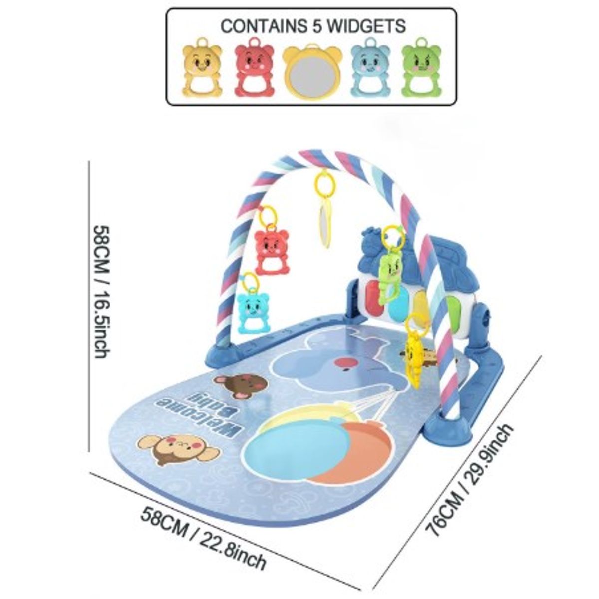 GENERICO - Gimnasio para Bebe con Piano musical y Sonajas