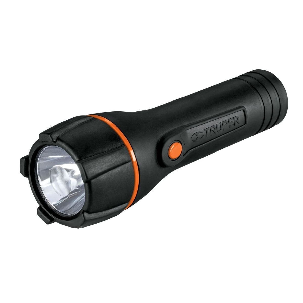 TRUPER - Linterna plástica 1 LED 180 lm con 2 pilas D, Truper