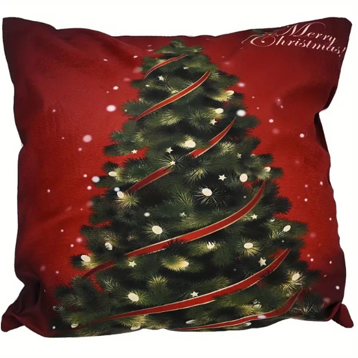 GENERICO - Funda Cojin Navideño Color Rojo