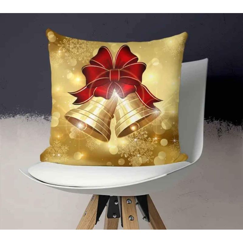 GENERICO - Funda Cojin Navideño diseño Campana