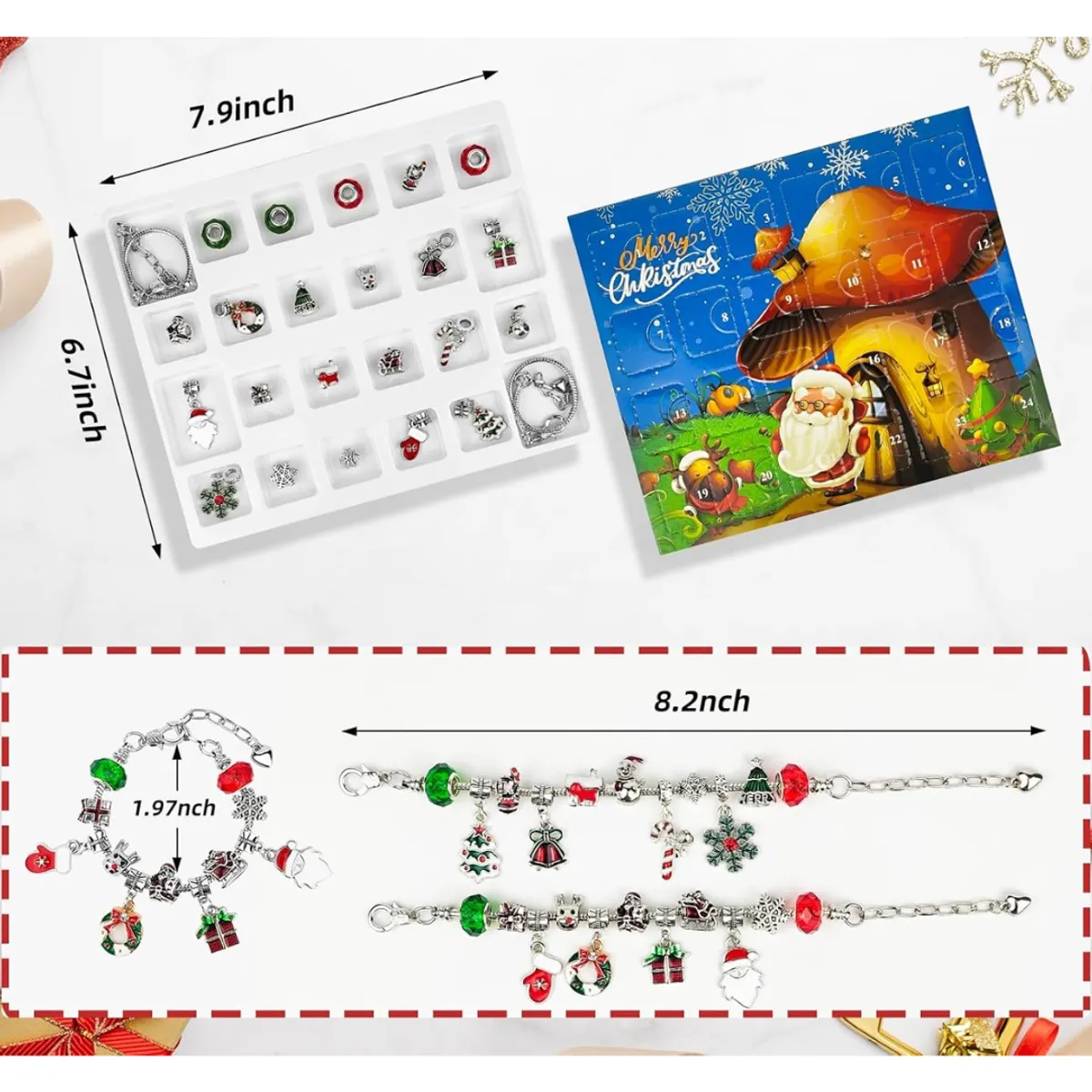 GENERICO - SET DE PULSERA CALENDARIO ADVIENTO