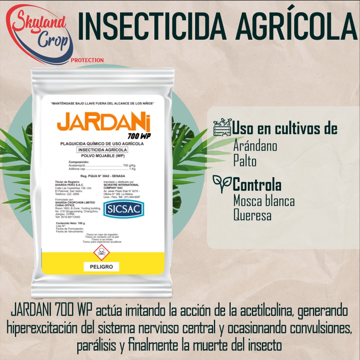 GENERICO - JARDANI 700 WP INSECTICIDA AGRÍCOLA
