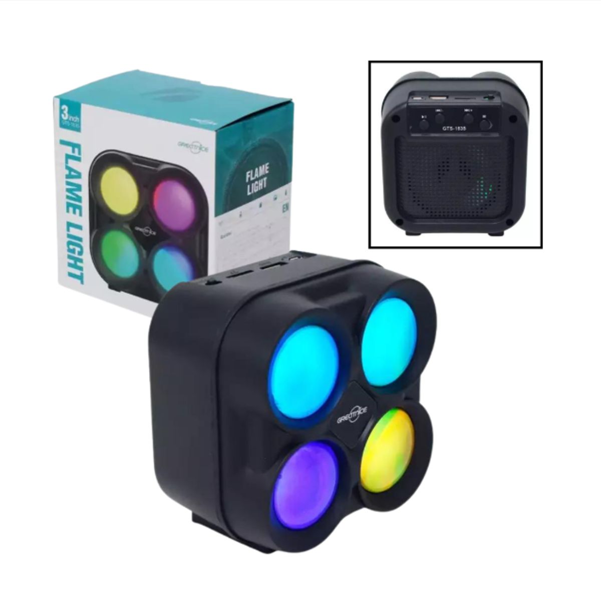 GENERICO - Parlante Portatil FLAME LIGHT 3′ GTS