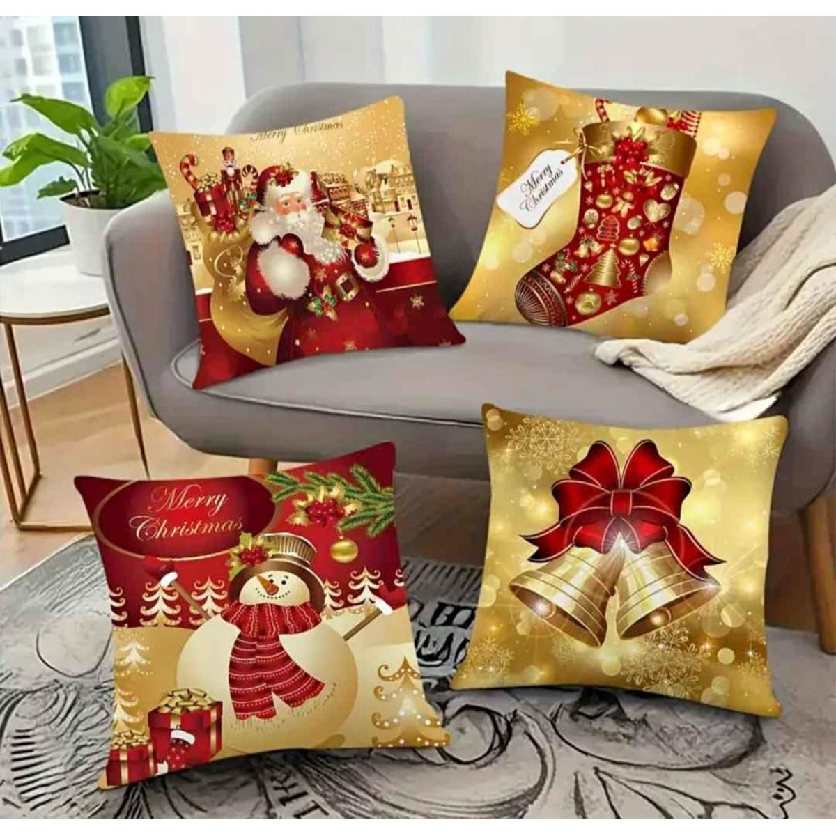 GENERICO - Cojin Navideños pack de 4