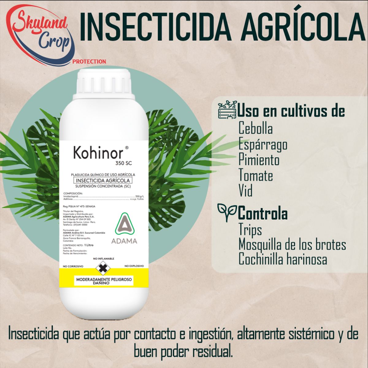 GENERICO - KOHINOR 350SC 1L INSECTICIDA  AGRÍCOLA