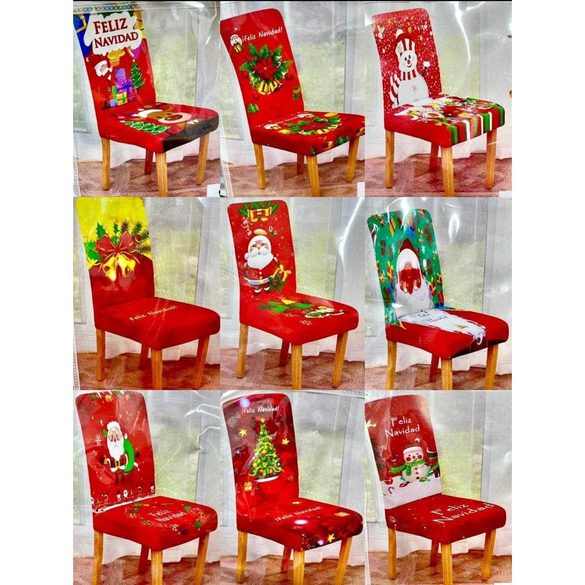 GENERICO - Funda Navideña Para Silla - Modelo al Azar