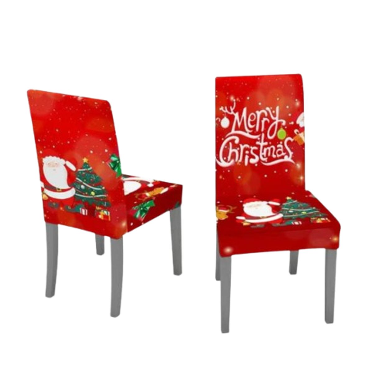 GENERICO - Funda Navideña Para Silla Pack x8