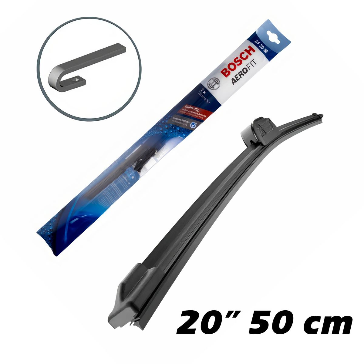 BOSCH - Limpiaparabrisas Bosch 20 500mm Aerofit Curvo Aerodinámico de Grafito