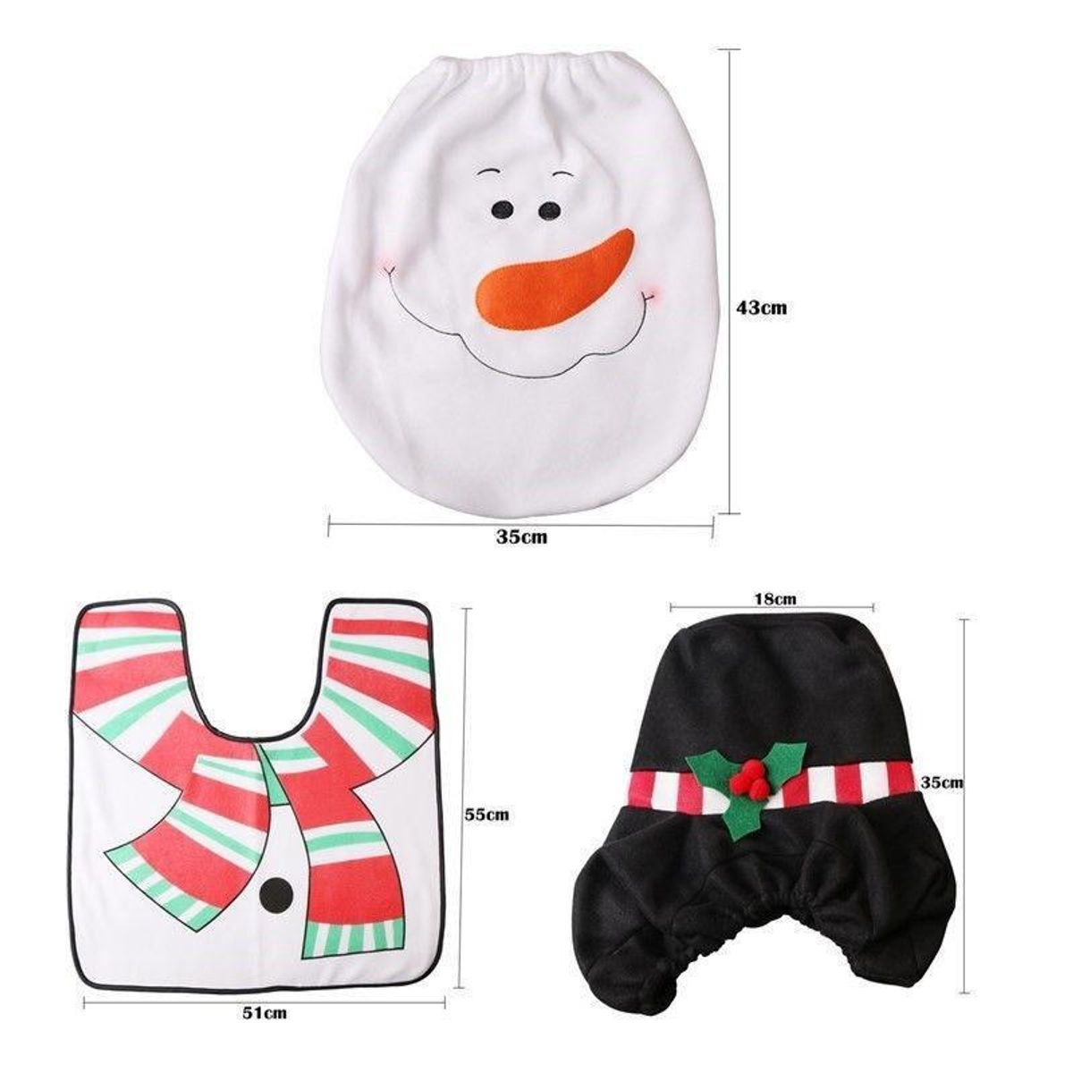 GENERICO - Set de 3 piezas de baño de Navidad