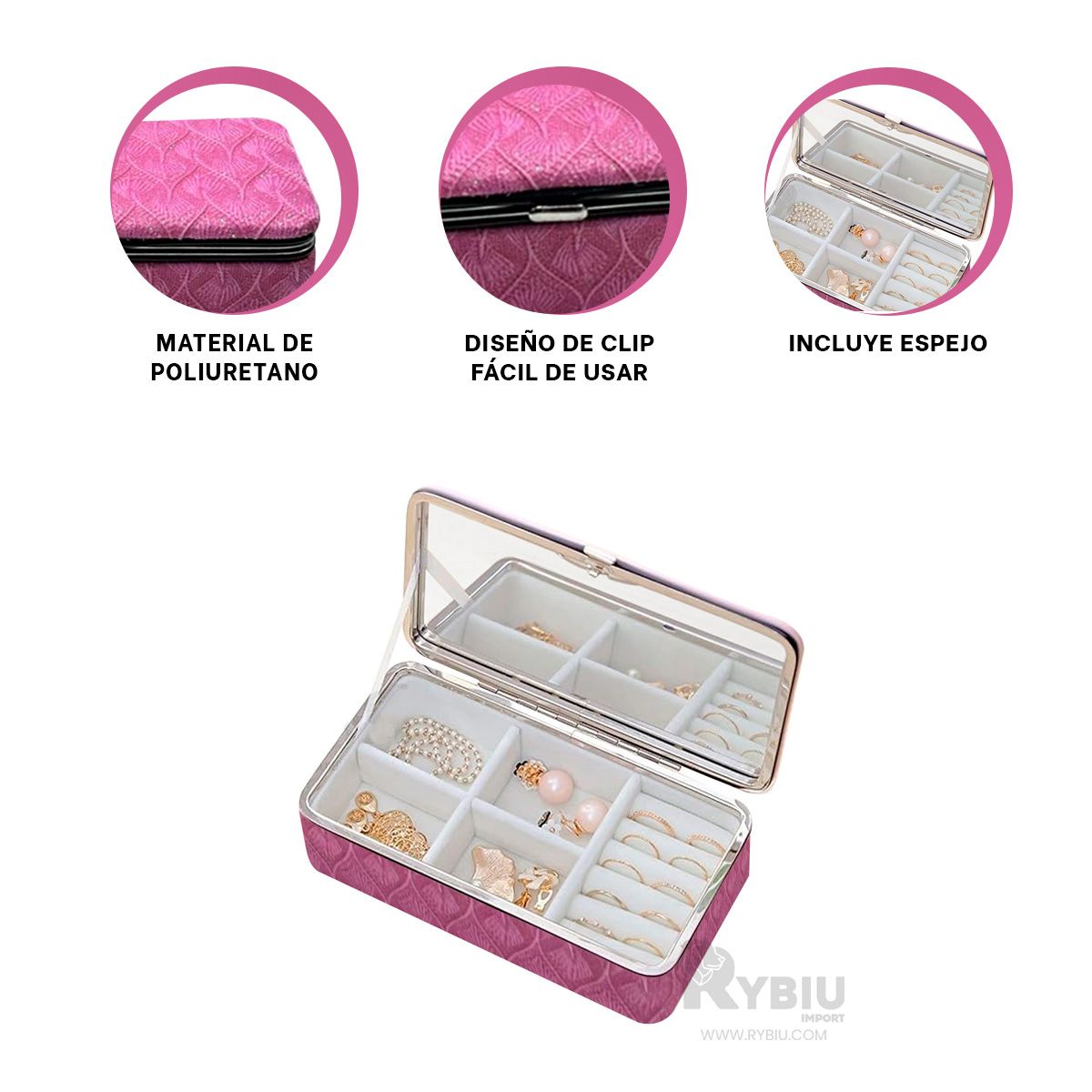 GENERICO - Estuche Practico y Bonito en Rosado Y+Post-it Adhesivos