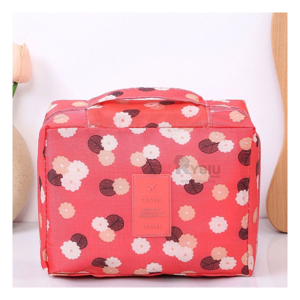 GENERICO - Organizador de Cosmeticos en Coral Y+Stickers