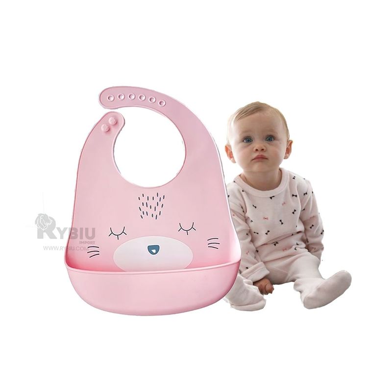 GENERICO - Mandil para Bebe Lavable en Color Rosado Y+MiniAgenda