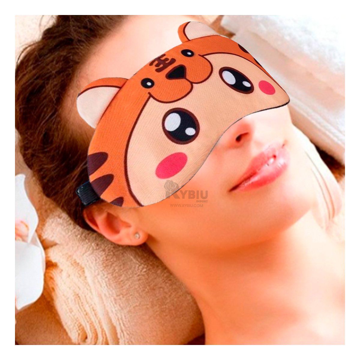 GENERICO - Antifaz Util en Tono Naranja Y+Regalo Agendita_123