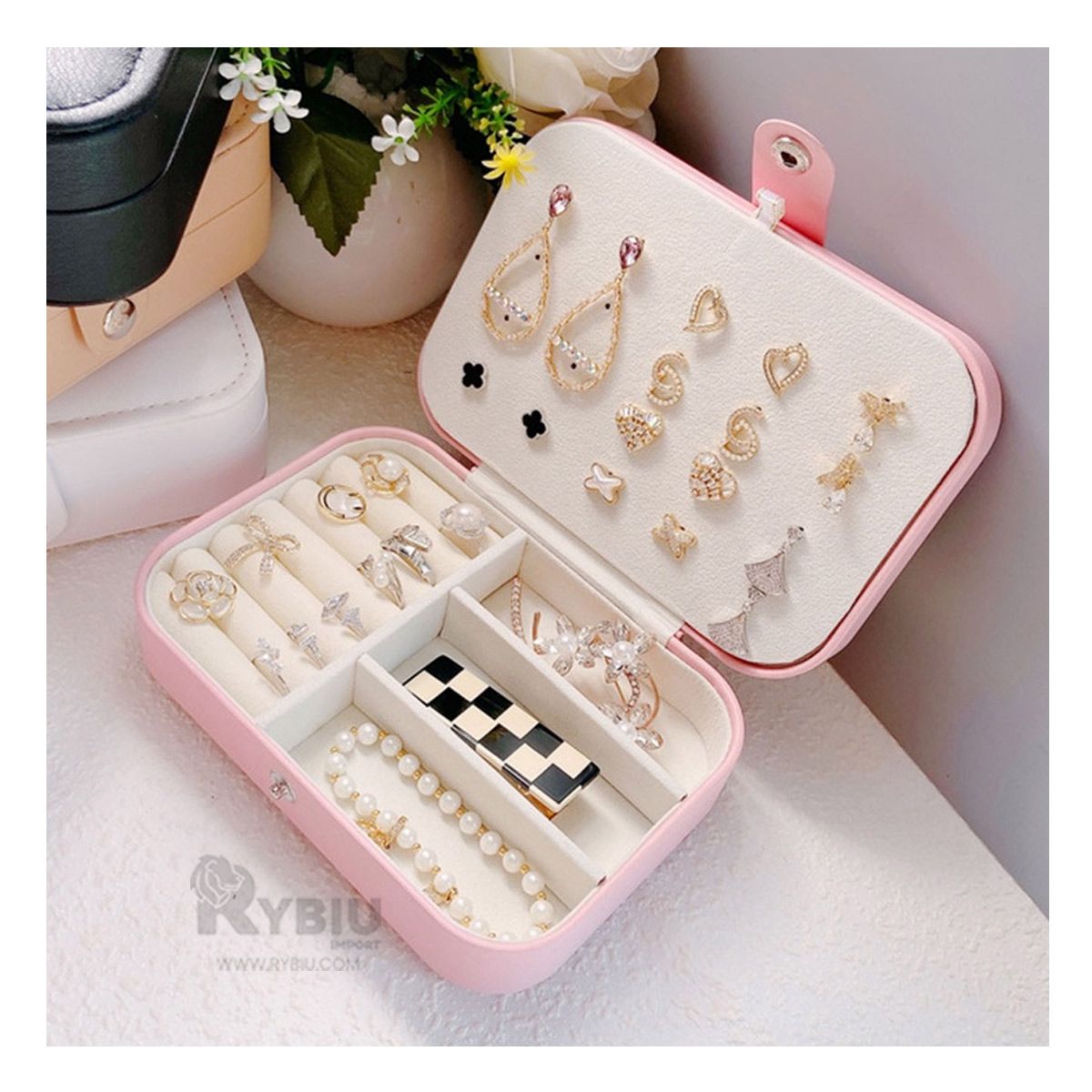 GENERICO - Joyero para Anillo Matiz Rosado Bebe Y+Regalo Stickers